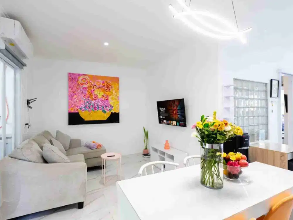 Jual Villa 2lt Modern Minumalis Furnished SHM & Zona Kuning area Investasi Strategis. Jl Pura Matsuka Ungasan