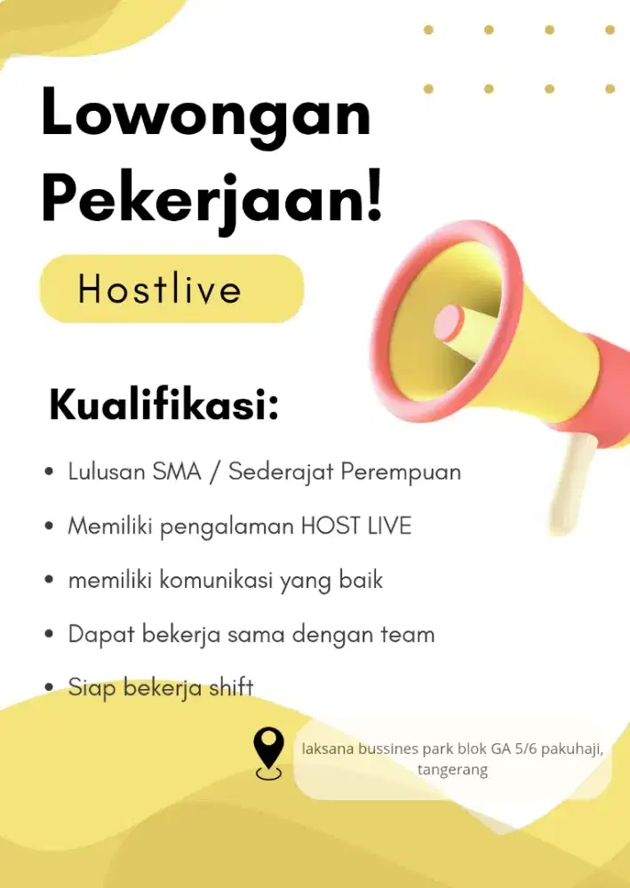 Lowongan kerja hostlive