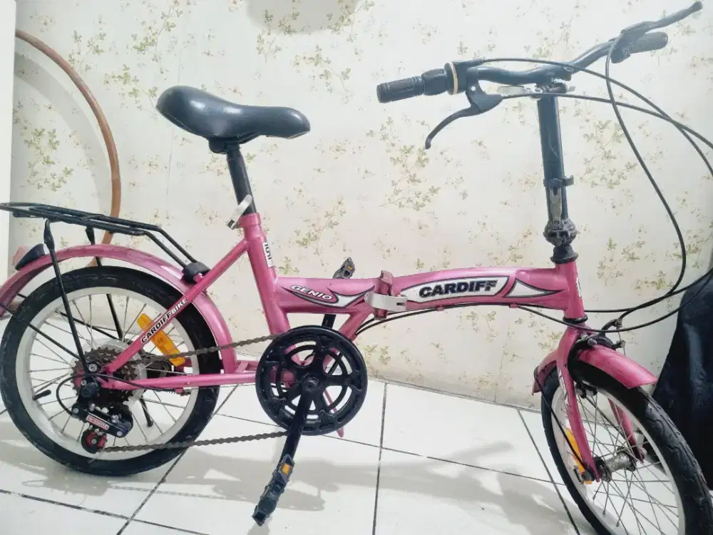 Sepeda Lipat Genio CardiffBike Warna Ungu