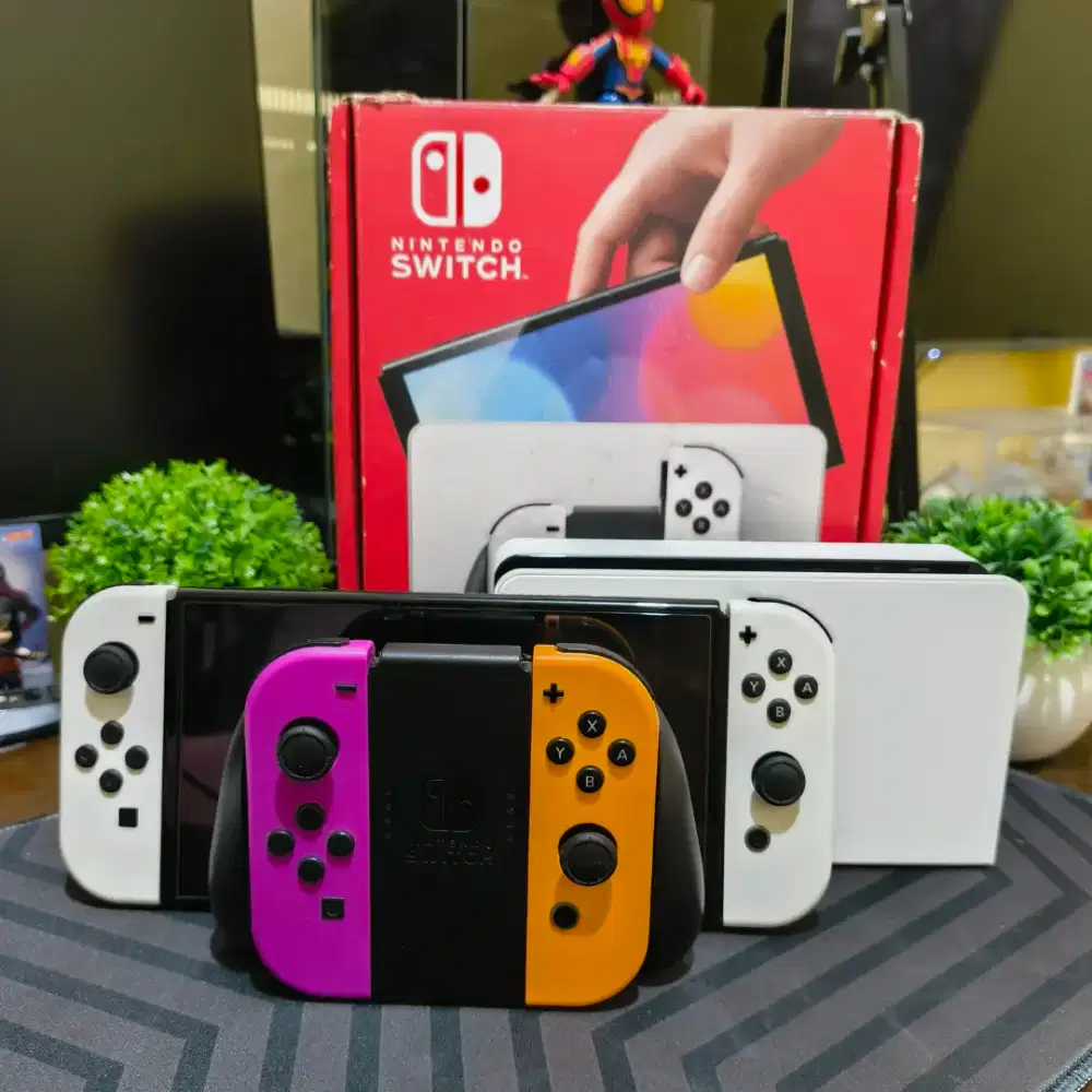 NINTENDO SWITCH OLED DUAL BOOT ATMOSPHERE + JOYCON TAMBAHAN