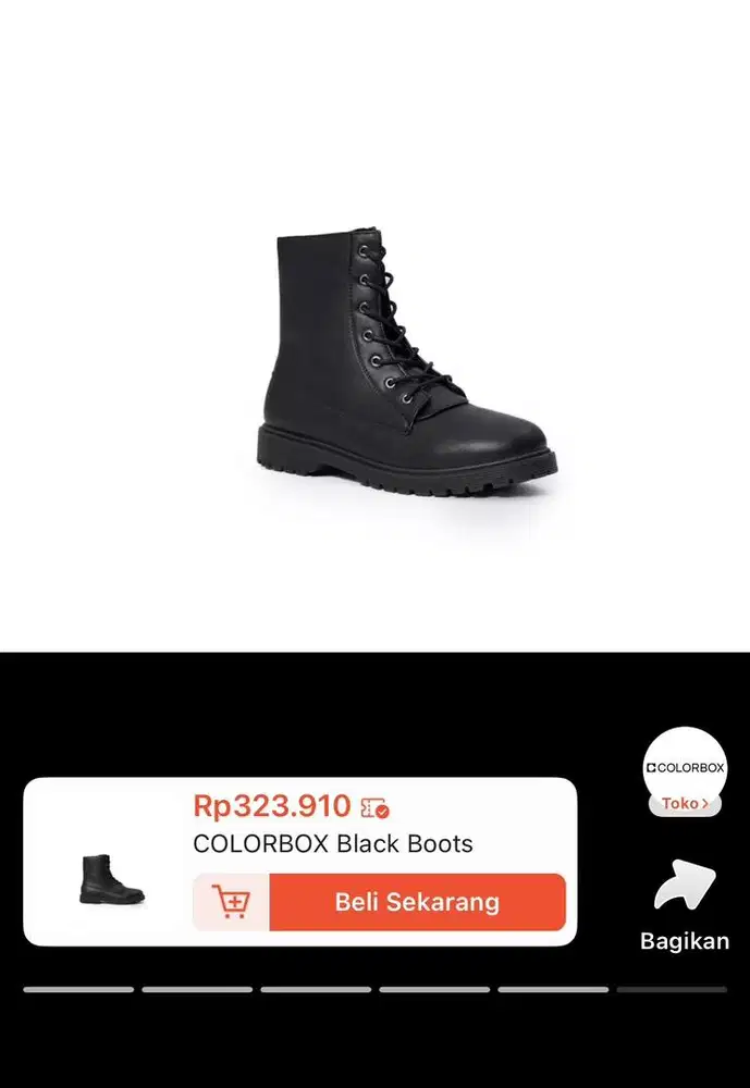 Boots colorbox hitam