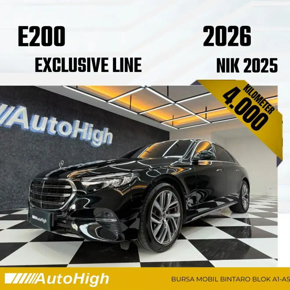 DP10% [Km4.000] E200 Exclusive 2025 Black Reg 2024 #AUTOHIGH