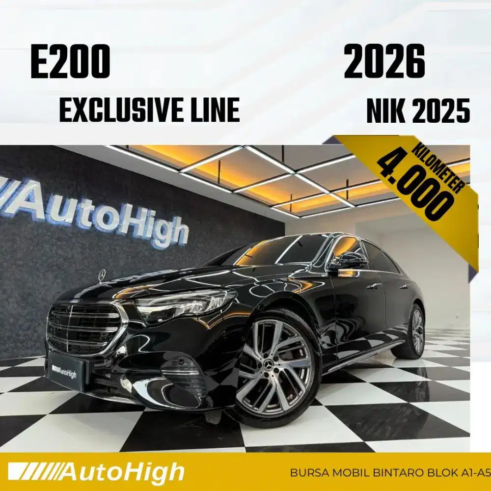 DP10% [Km4.000] E200 Exclusive 2025 Black Reg 2026 #AUTOHIGH