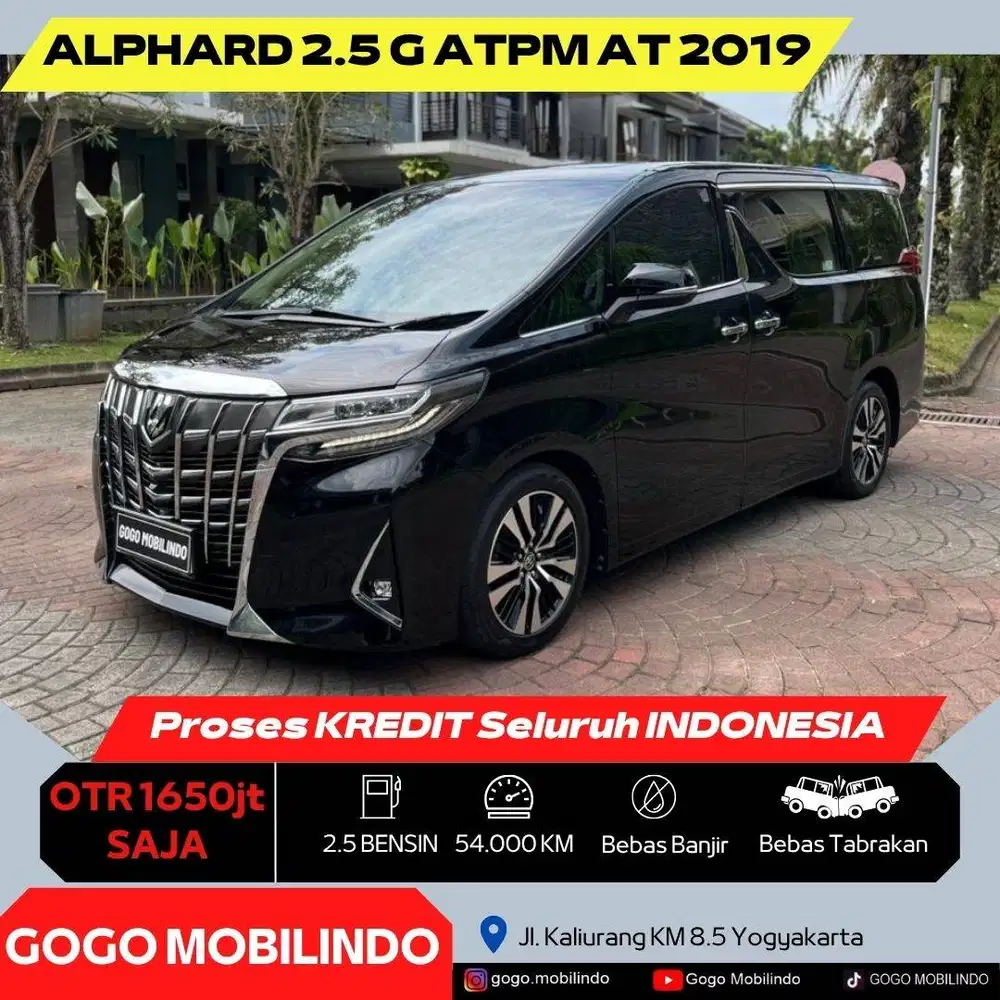 Toyota Alphard G ATPM Matic 2019 Plat AB ANTIK DP Minim Kredit Murah