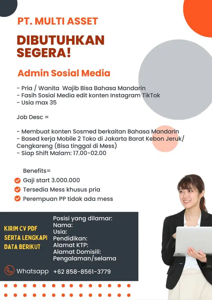 LOWONGAN ADMIN SOSMED