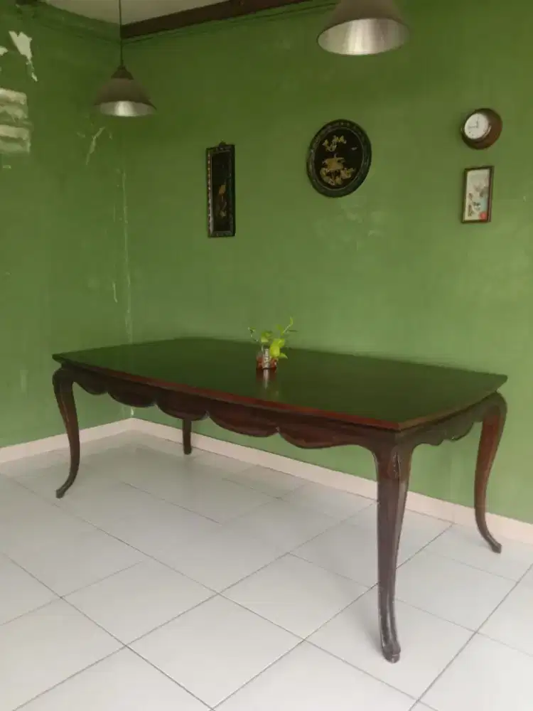 Meja makan kayu jati