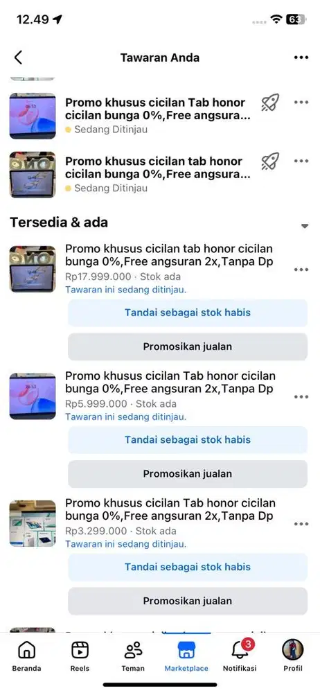 Promo khusus cicilan tab infinix,tanpa dp,bunga0%, free angsuran 2x252