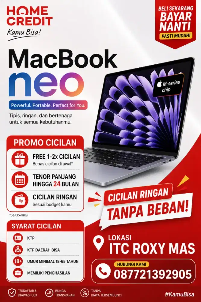 Promo cicilan Macbook Neo