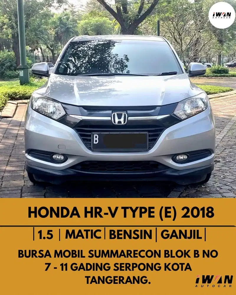 HONDA HRV E 1.5 BENSIN AT