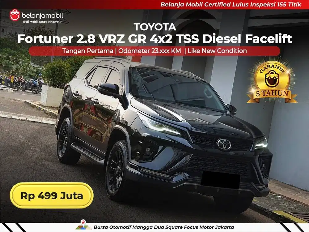 [ GARANSI 5TH ] Toyota Fortuner 2.8 VRZ GR 4x2 TSS Facelift 2024/2025