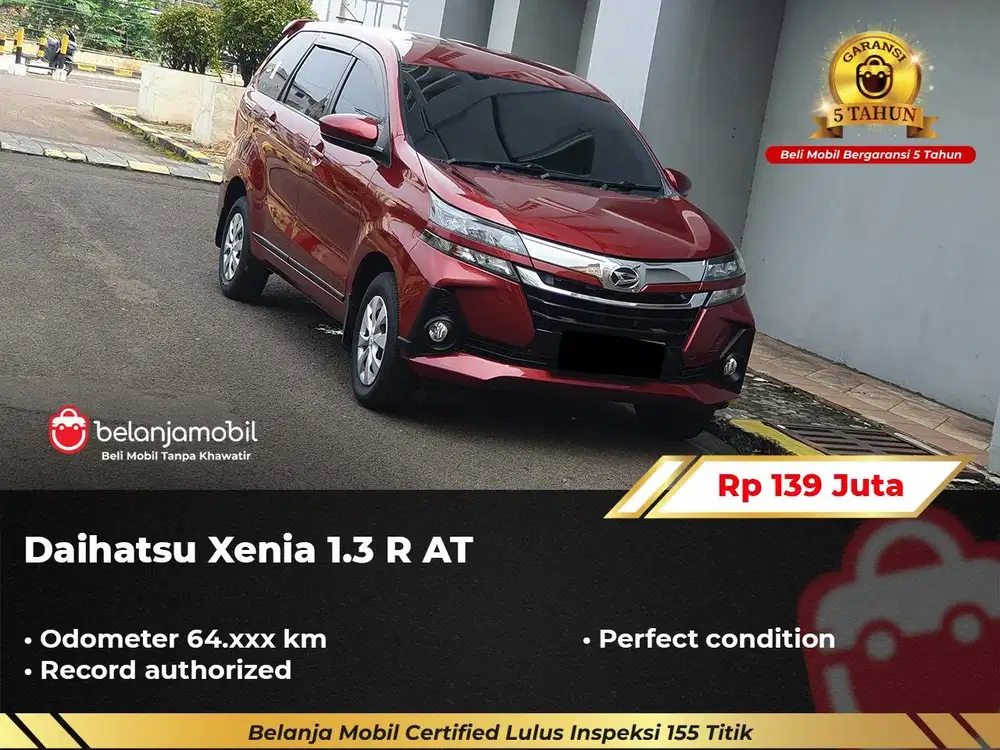 [ GARANSI 5TH ] Daihatsu Xenia 1.3 R AT 2019/2020