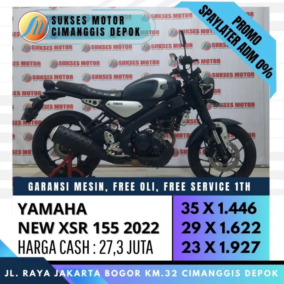 YAMAHA XSR 155 TAHUN 2022 CASH KREDIT SYARAT KTP KK
