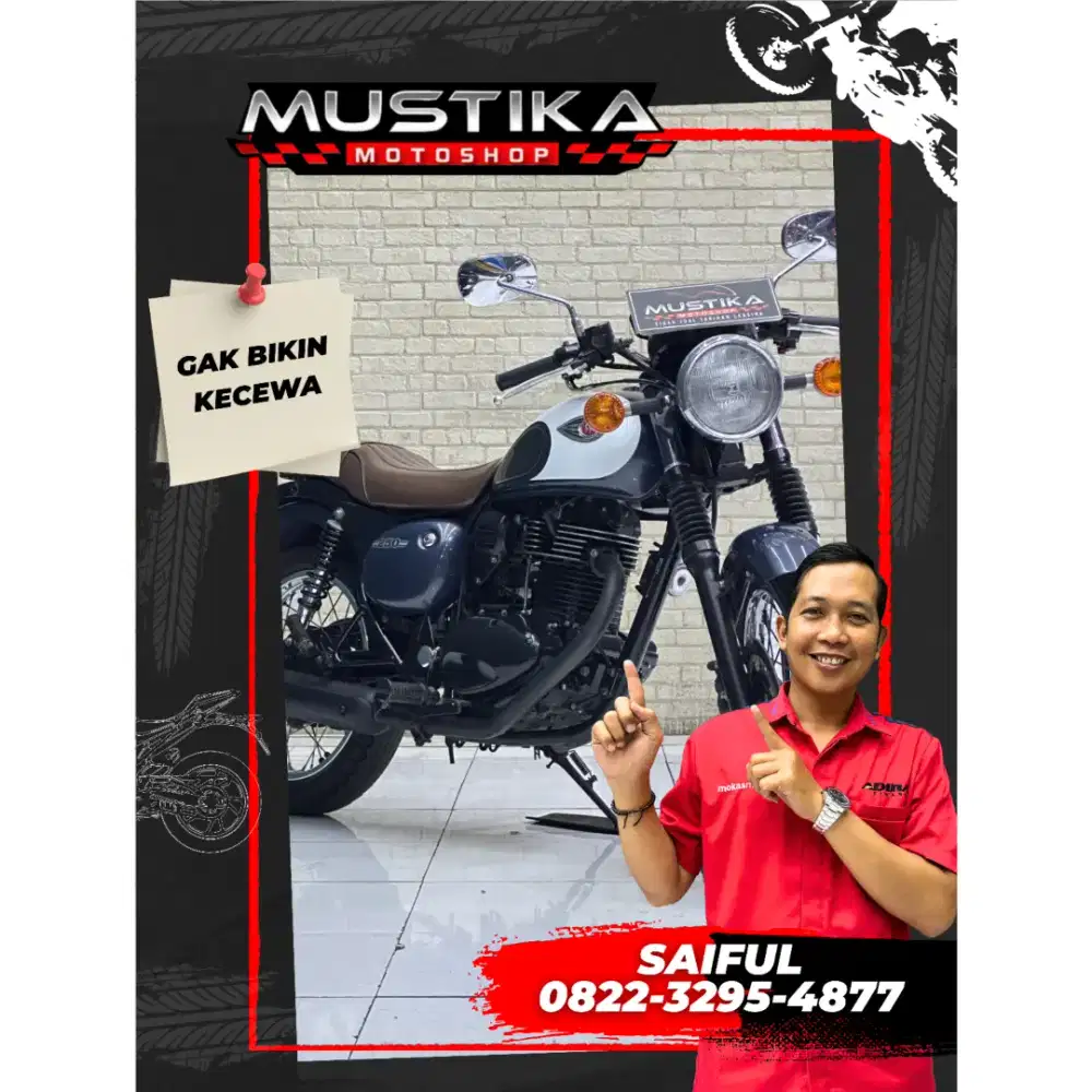 Perfect Condition!!Kawasaki W250 SE 2018 White Plat AB Mulus-Mustika