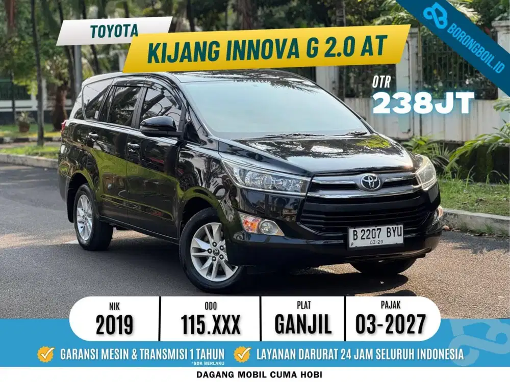 Toyota Kijang Innova G 2.0 Bensin at 2019 Hitam Metalik