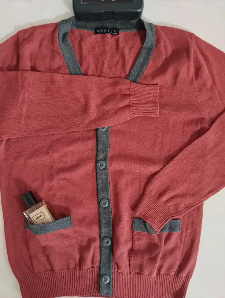cardigan outer maroon