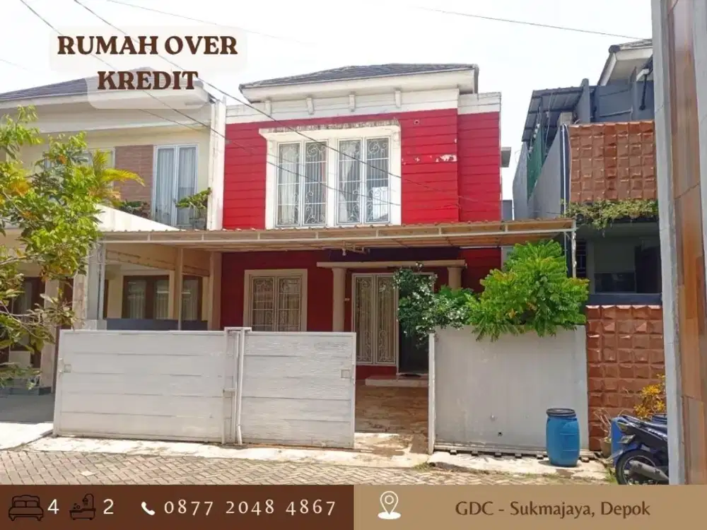 Jual OVER KREDIT DP BISA DICICIL Rmh 2LT dkt Alun alun GDC di New Anggrek 2