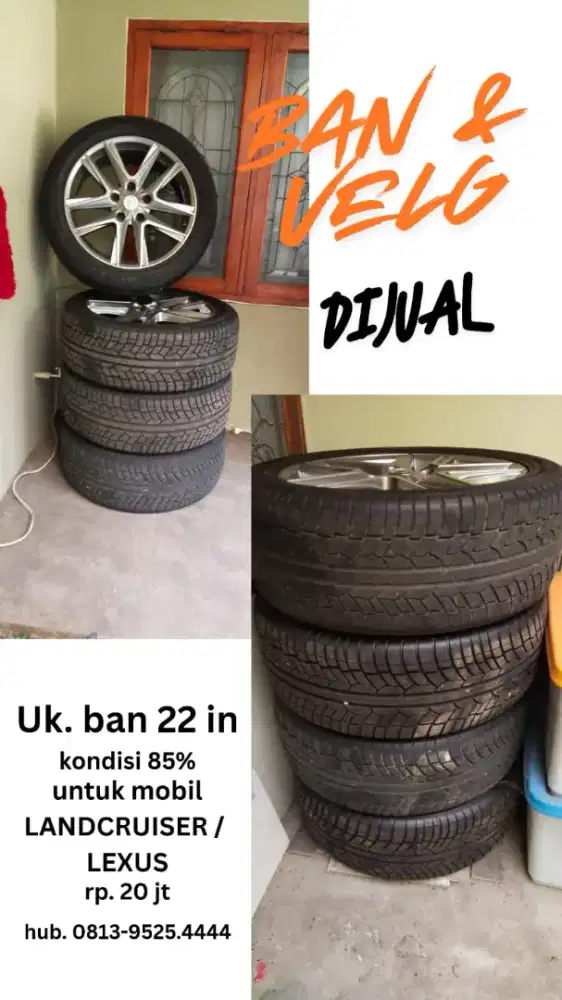 Velg + Ban Ukuran 22 Inch u/LANDCRUISER/LEXUS