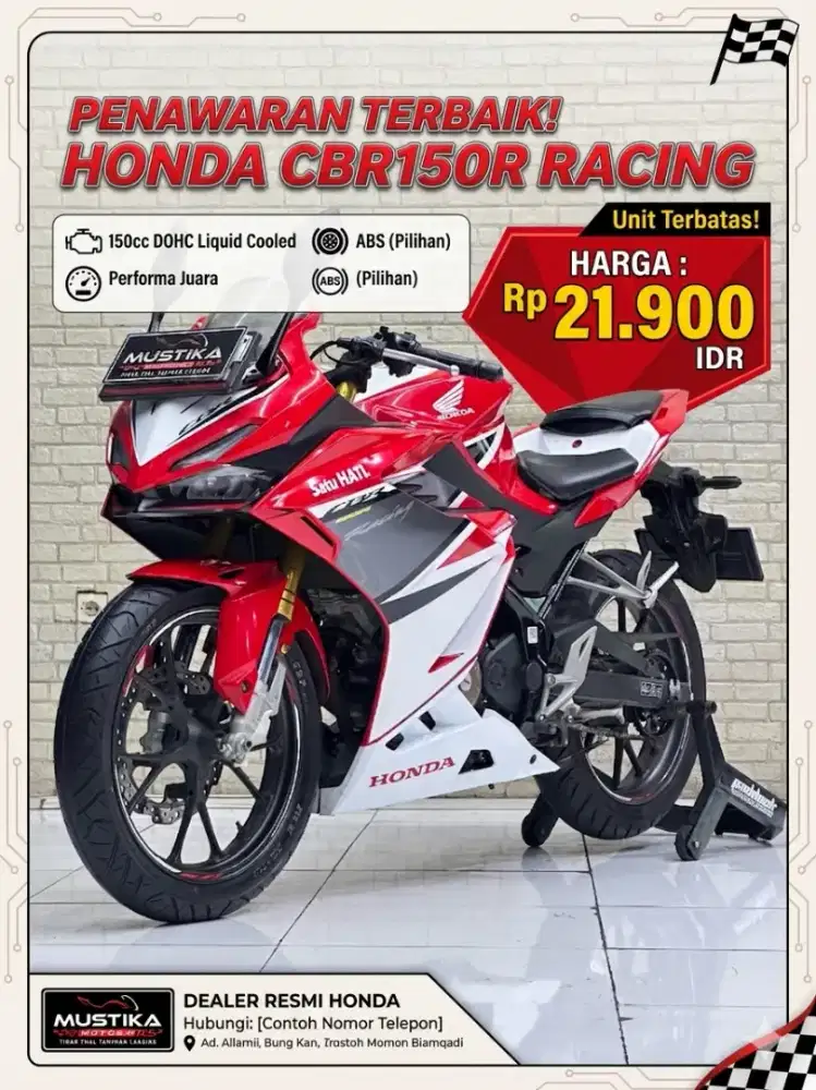 Perfect Condition!!Honda CBR 150R One Hart 2021 N Asli Mulus-Mustika