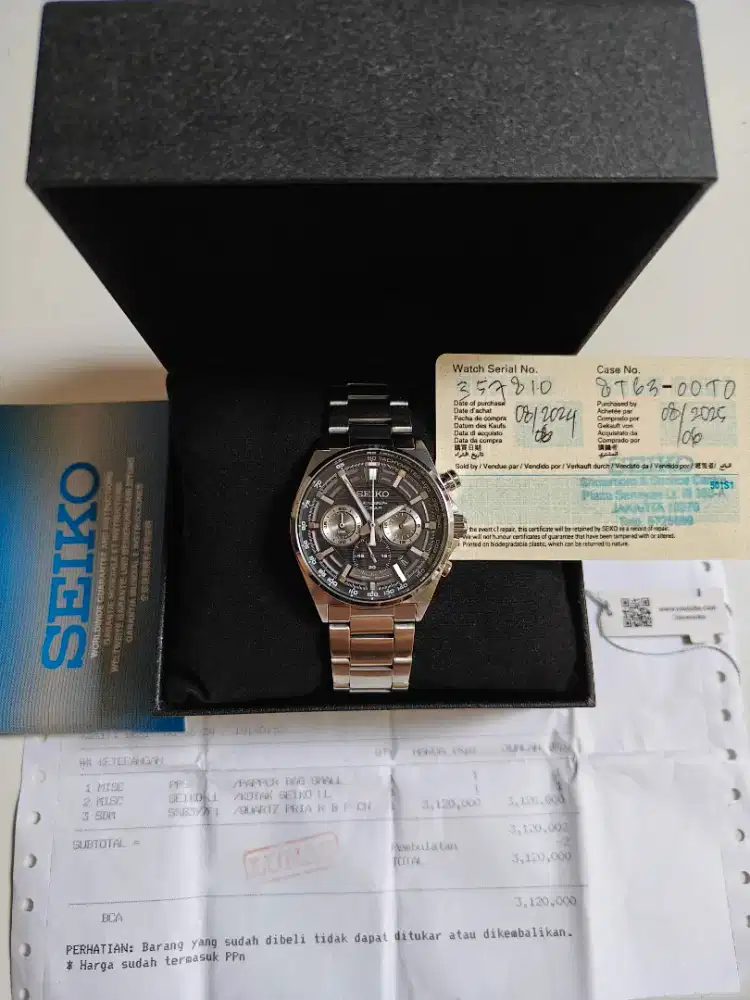 Seiko Chronograph SSB397P1 original bekas bagus normal semua