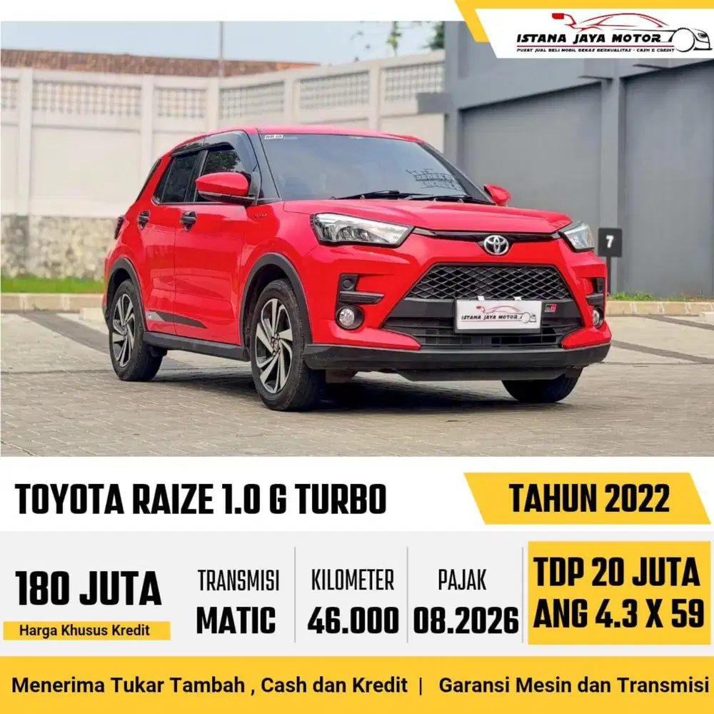 Toyota Raize 1.0 G Turbo CVT AT th 2022 #istana jaya motor