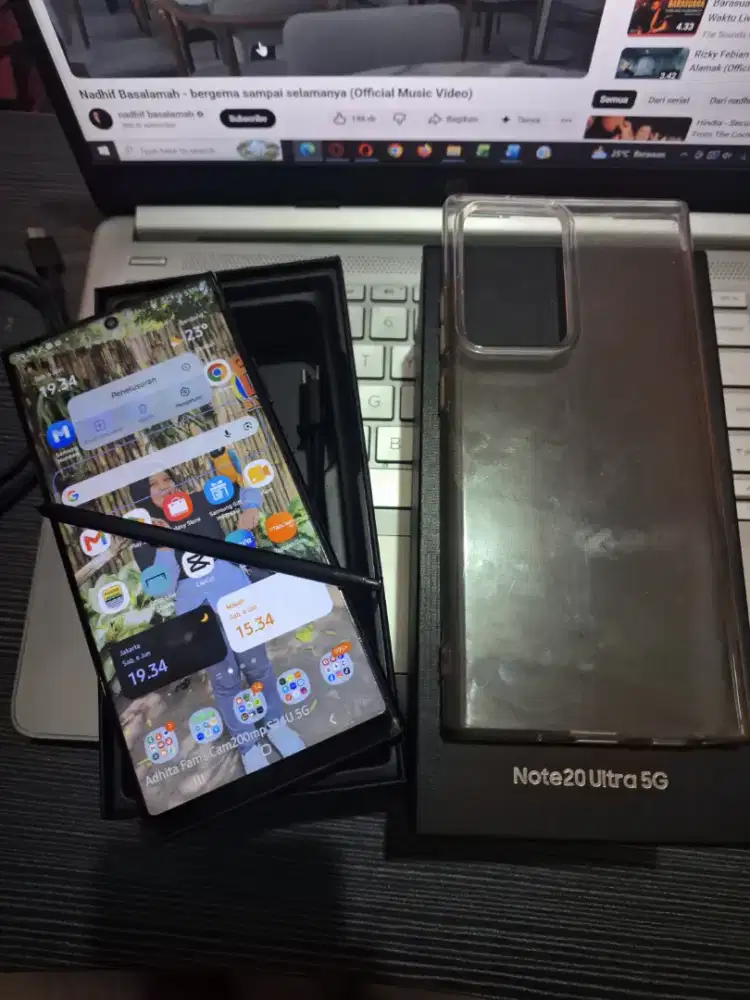 Samsung Note 20 Ultra 5G 12/256 gb Fullsett Minus Ganti LCD Lokal