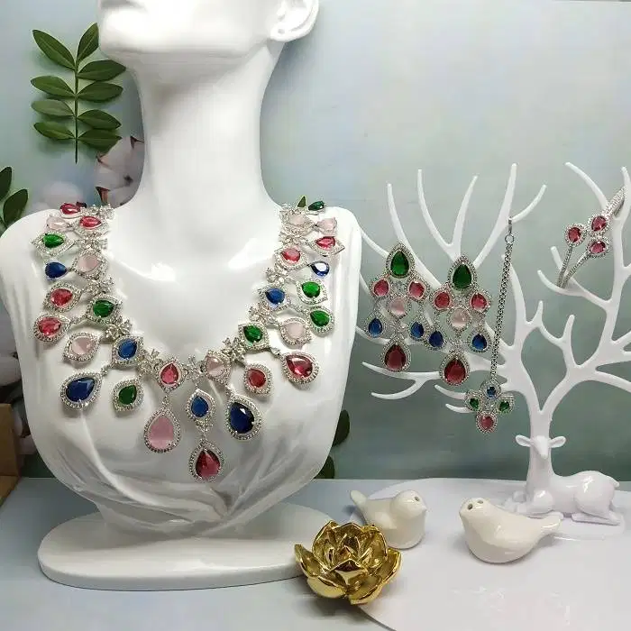 L8 SET KALUNG INDIA CHOKER JEWELRY PERNIKAHAN WEDDING PREMIUM