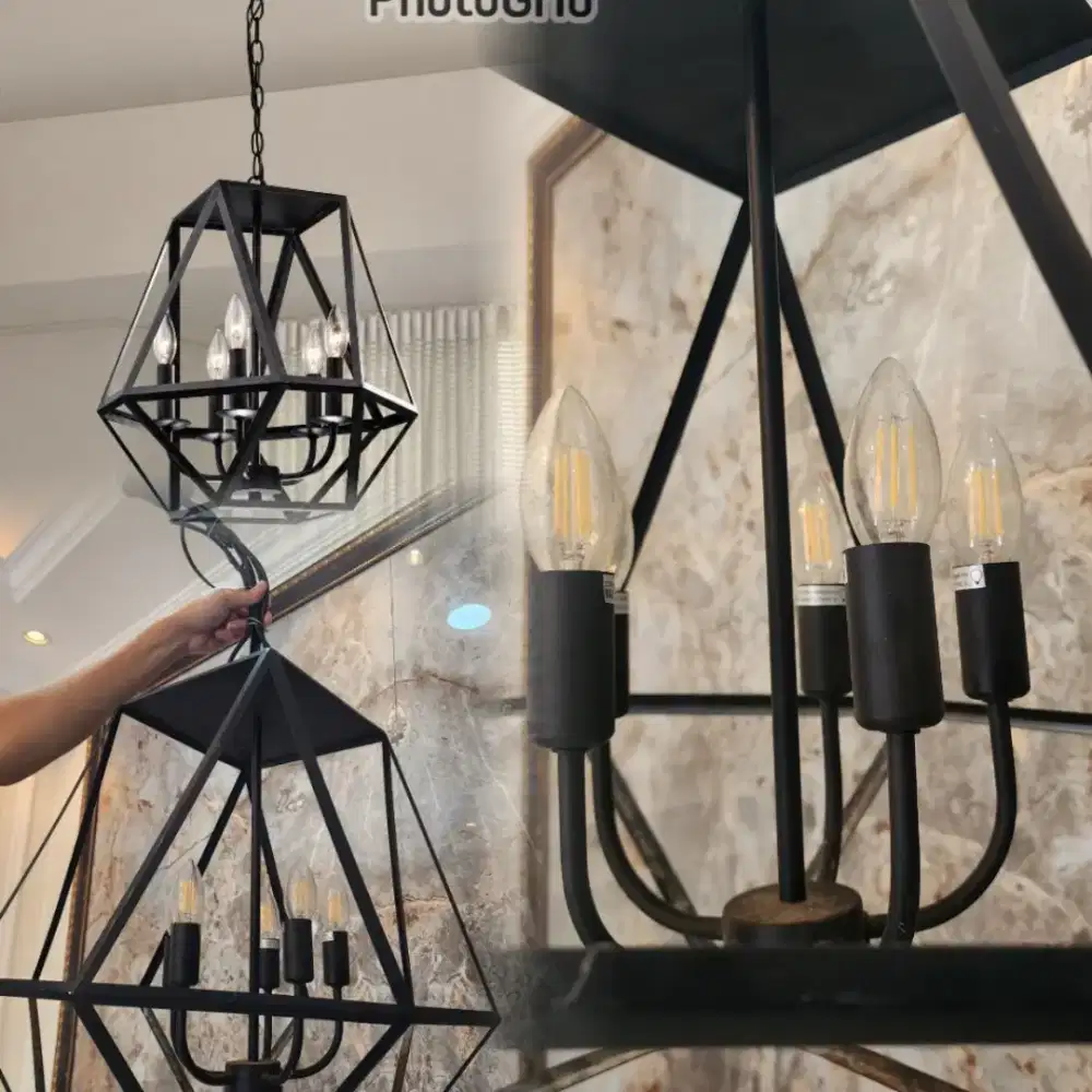 Lampu Gantung Hias Industrial Minimalis Modern Kafe Dapur Ruang Tamu
