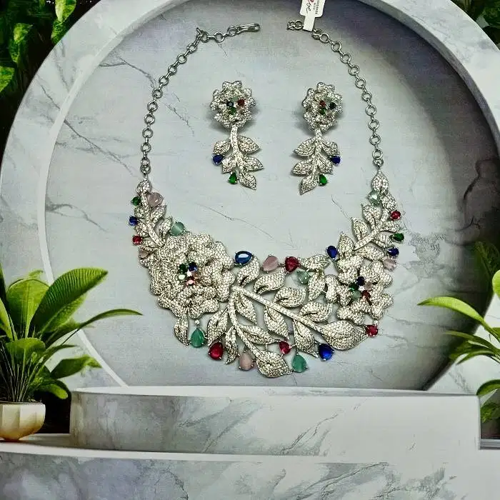 L17 SET KALUNG INDIA CHOKER JEWELRY PERNIKAHAN WEDDING PREMIUM