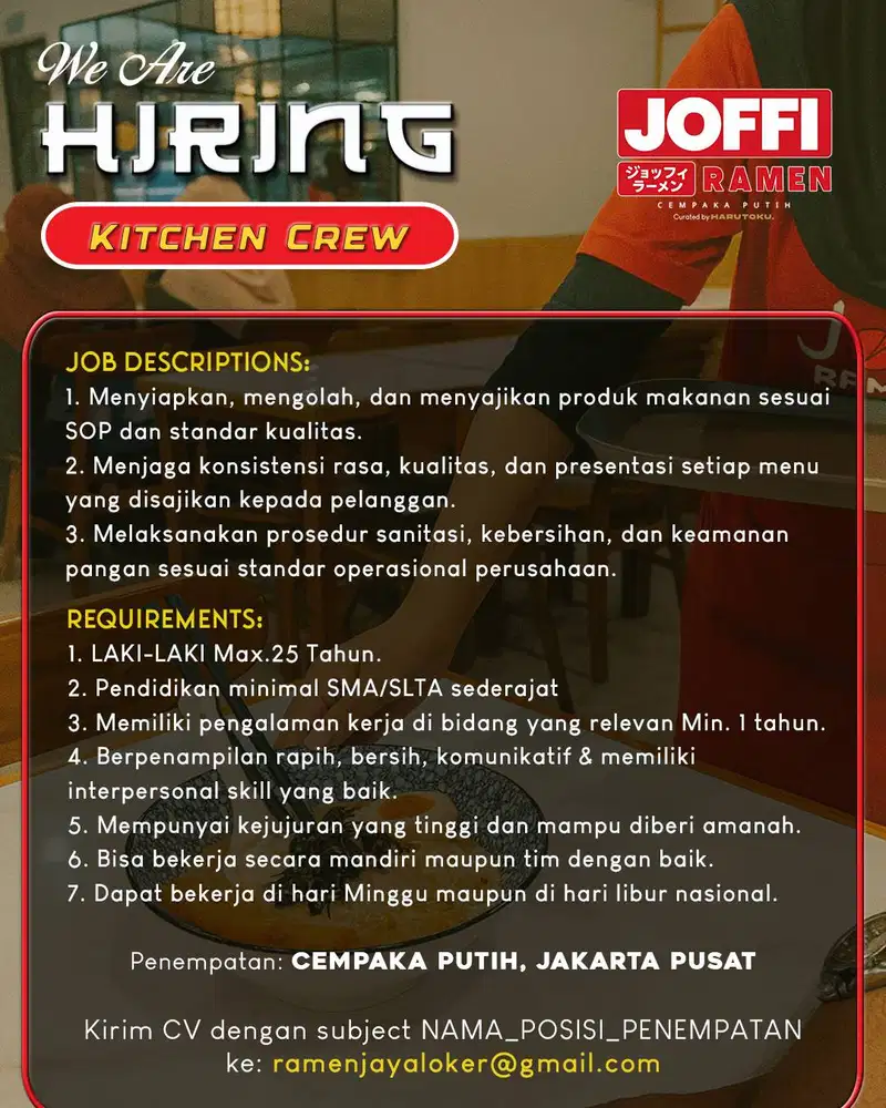 Loker Kitchen Crew