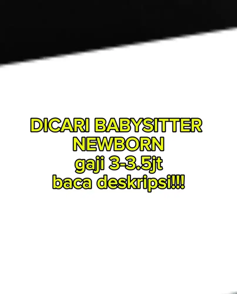 DICARI BABY SITTER NEWBORN