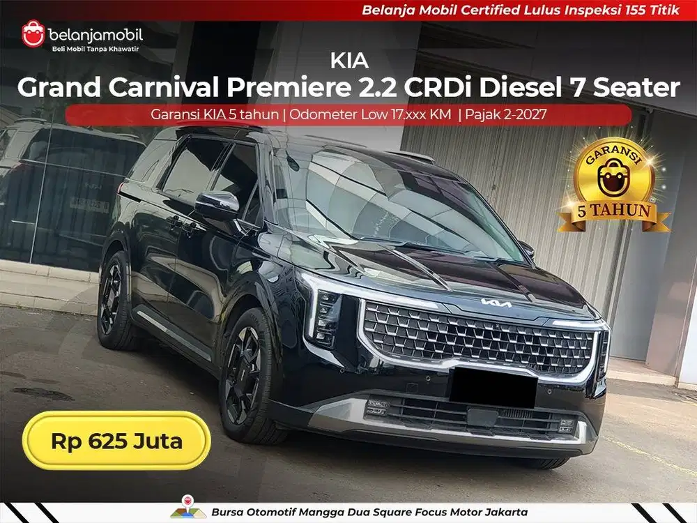 [ GARANSI 5TH ] Kia Grand Carnival Premiere 2.2 7 Seater 2024 2025