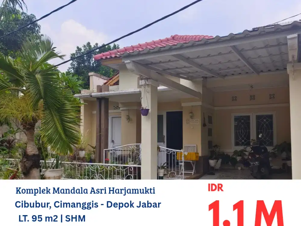 HFN0327 JUAL CEPAT rumah bagus masih dihuni di komplek Mandala Asri Harjamukti, Cibubur, Depok, Jawa Barat