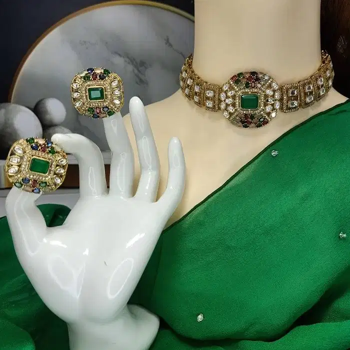 L34 SET KALUNG INDIA CHOKER JEWELRY PERNIKAHAN WEDDING PREMIUM