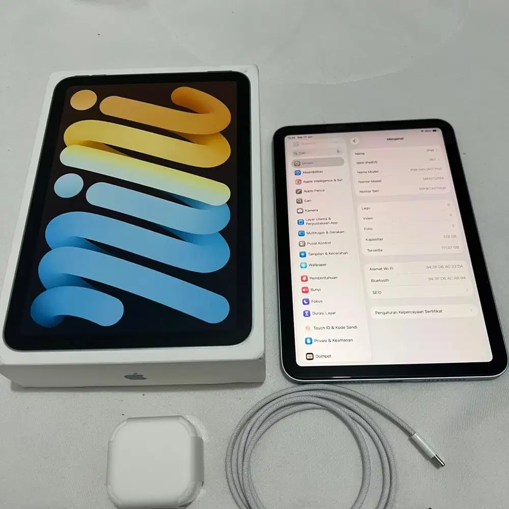 Ipad Mini 7 128gb Wifi Only Ex Inter Fullset Likenew