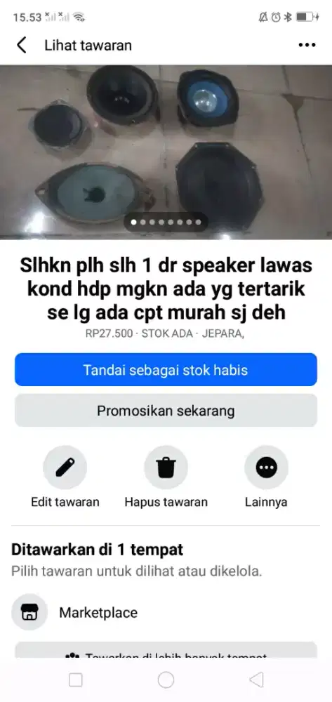 Slhkn plh slh 1 dr speaker lawas kond hdp mgkn perlu murah sj deh