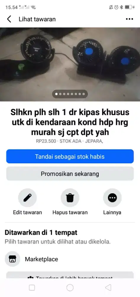 Slhkn plh slh 1 dr kipas angin khusus kendaraan 12volt kond hdp murah