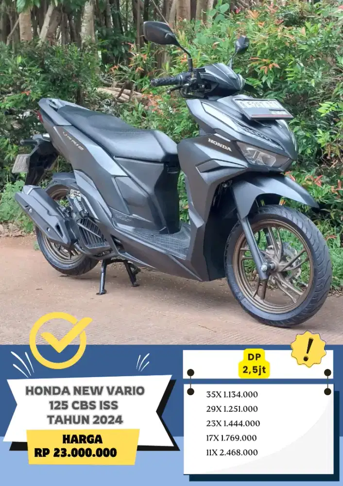 Honda New Vario 125 CBS ISS Tahun 2024 Siap Pakai