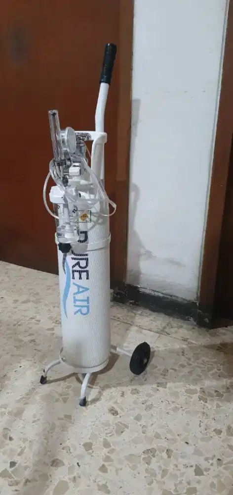 Tabung Oksigen Pureair 1m³ Lengkap Troli & Regulator - Kosong