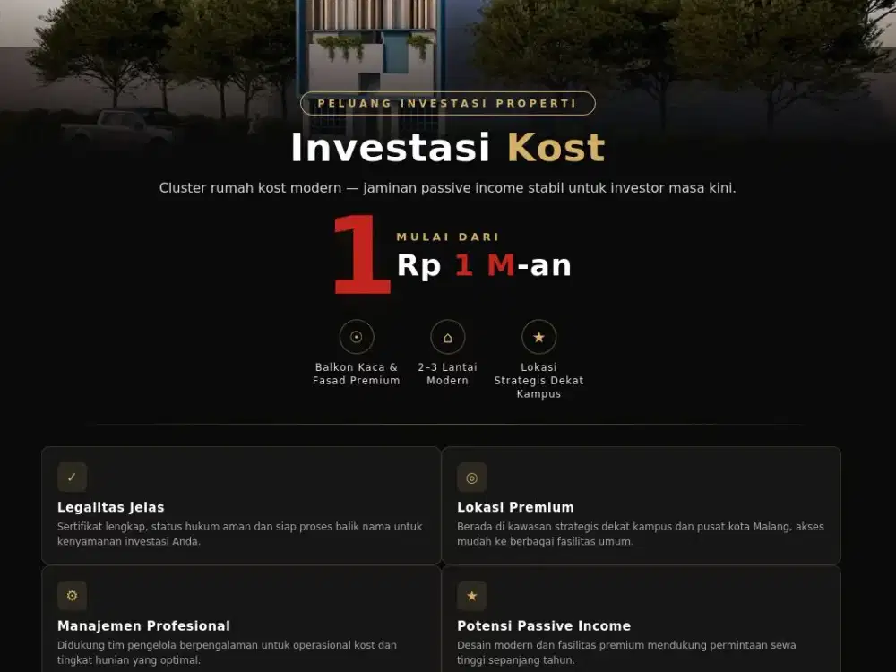 Dijual Kost Dekat Kampus Merjosari Malang Peluang Investasi Menjanjikan