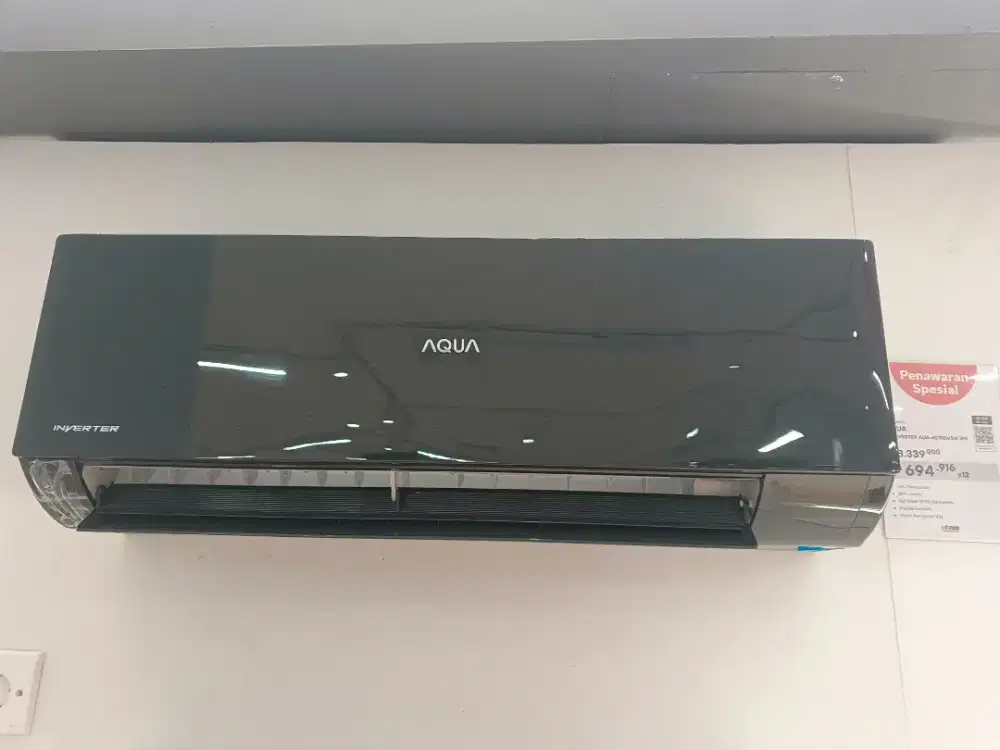 AC AQUA 1PK Inverter AQA-KCR10VSW | HEMAT LISTRIK
