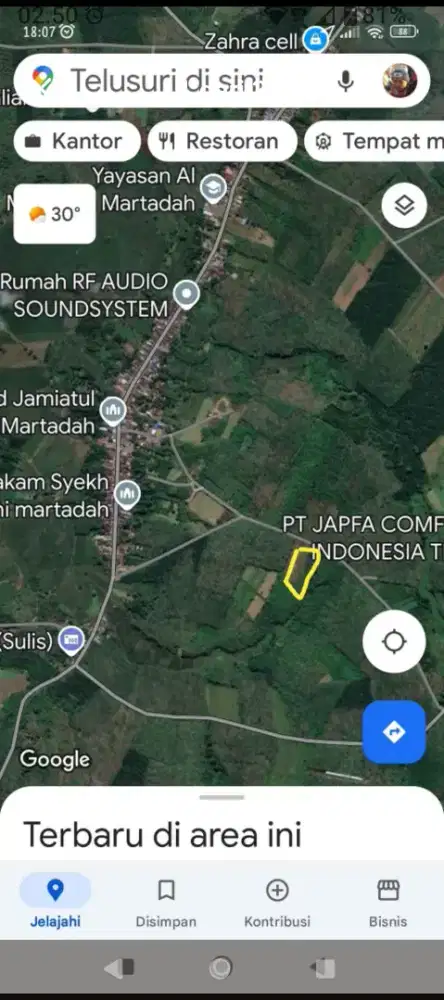 SHM 1,6H Kebun Buah Strategis Pinggir Jalan