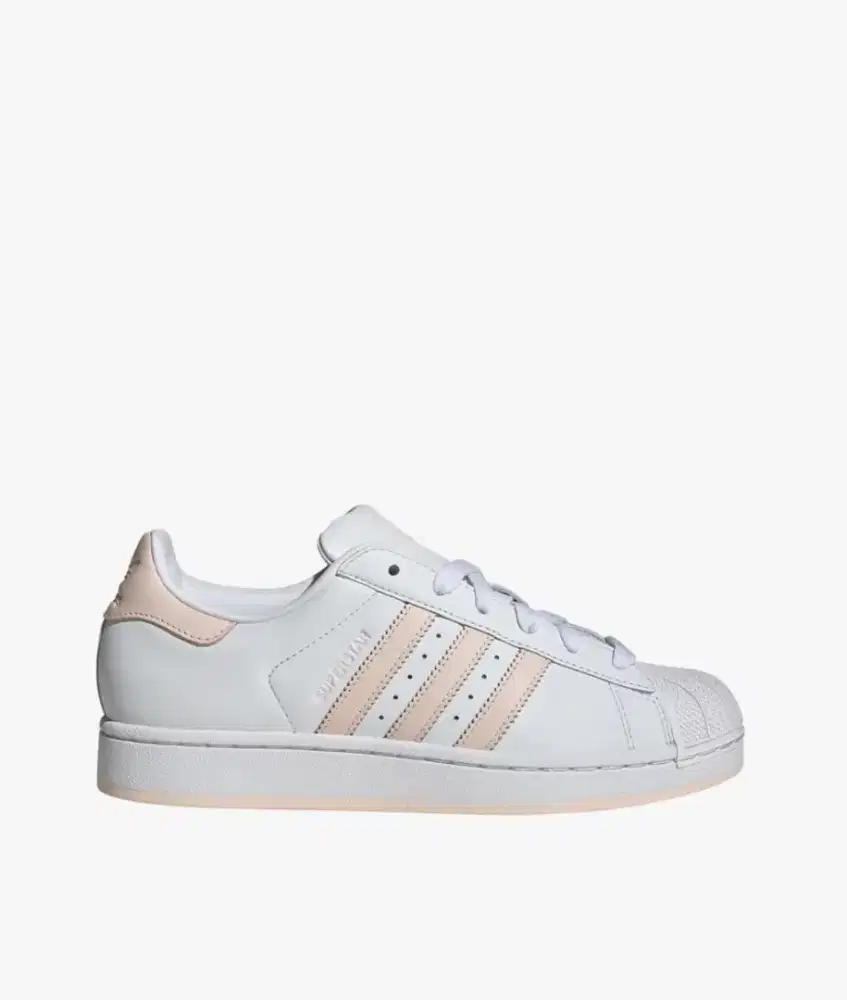 Sepatu Original Adidas Superstar II Women White Peach