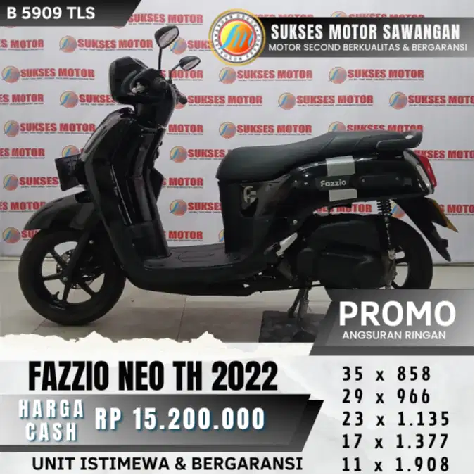 YAMAHA FAZZIO NEO TH 2022 MULUS ISTIMEWA BISA CASH KREDIT BERGARANSI