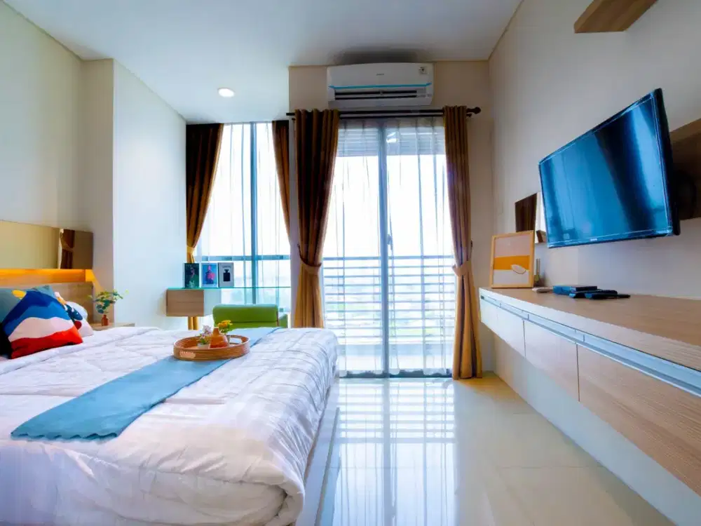 Sewa Murah & Full Furnished! Apartment GP Plaza Studio, Siap Huni! - Lokasi Strategis Jakarta Barat (Binus, Grogol, Slipi, & Senayan)