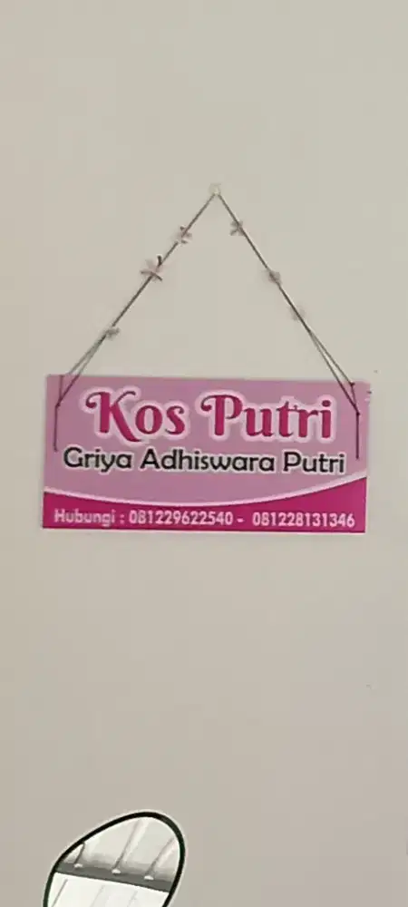 DISEWAKAN UNTUK KOS PUTRI.