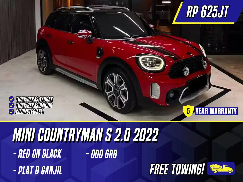 Mini Countryman S 2.0 2022 Red on Black Merah Cooper
