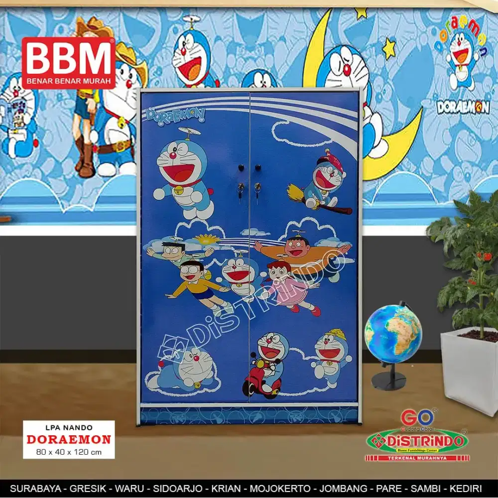 Lemari Anak Karakter Doraemon Murah