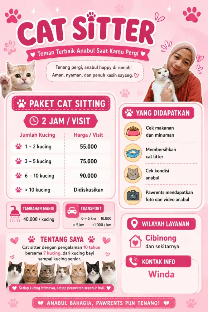 Cat Sitter, Pengasuh Kucing