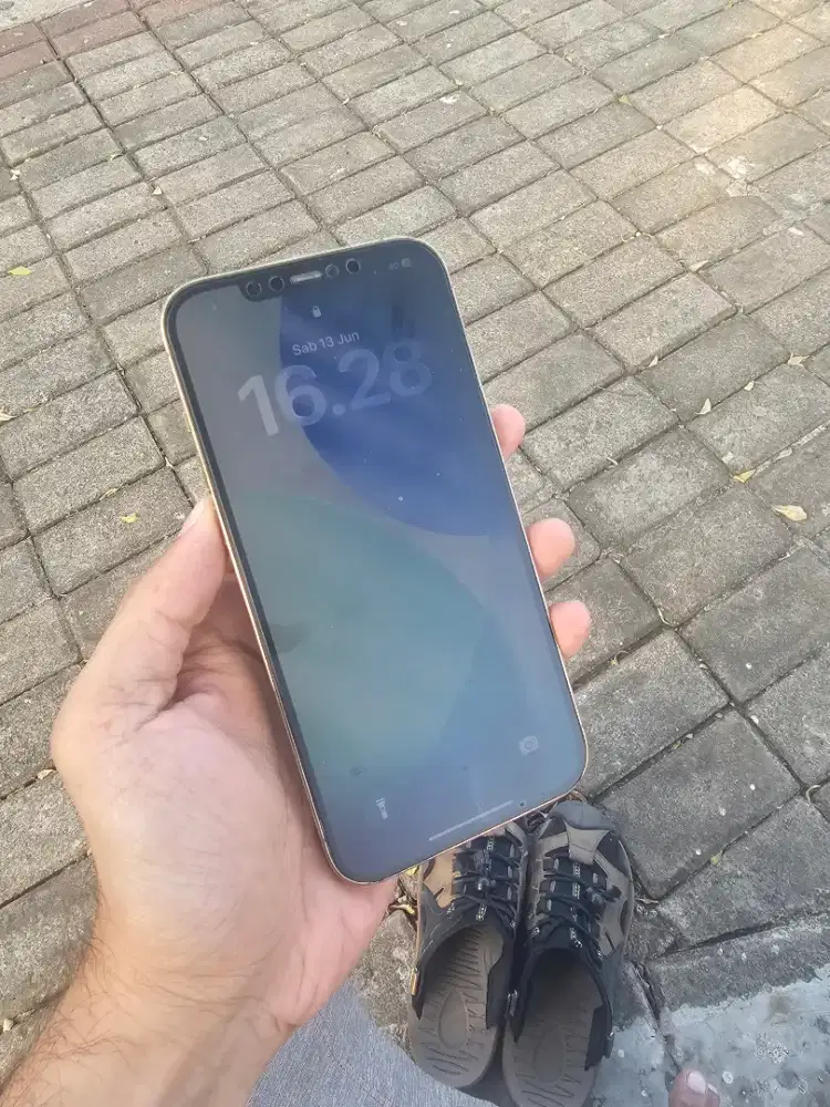 Iphone 12 promax 256 inter bbas kartu.HP aja.minus face id off.LCd ori
