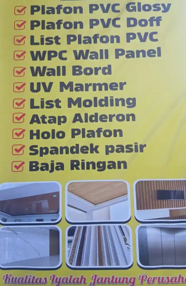 Plavon pvc.baja ringan..